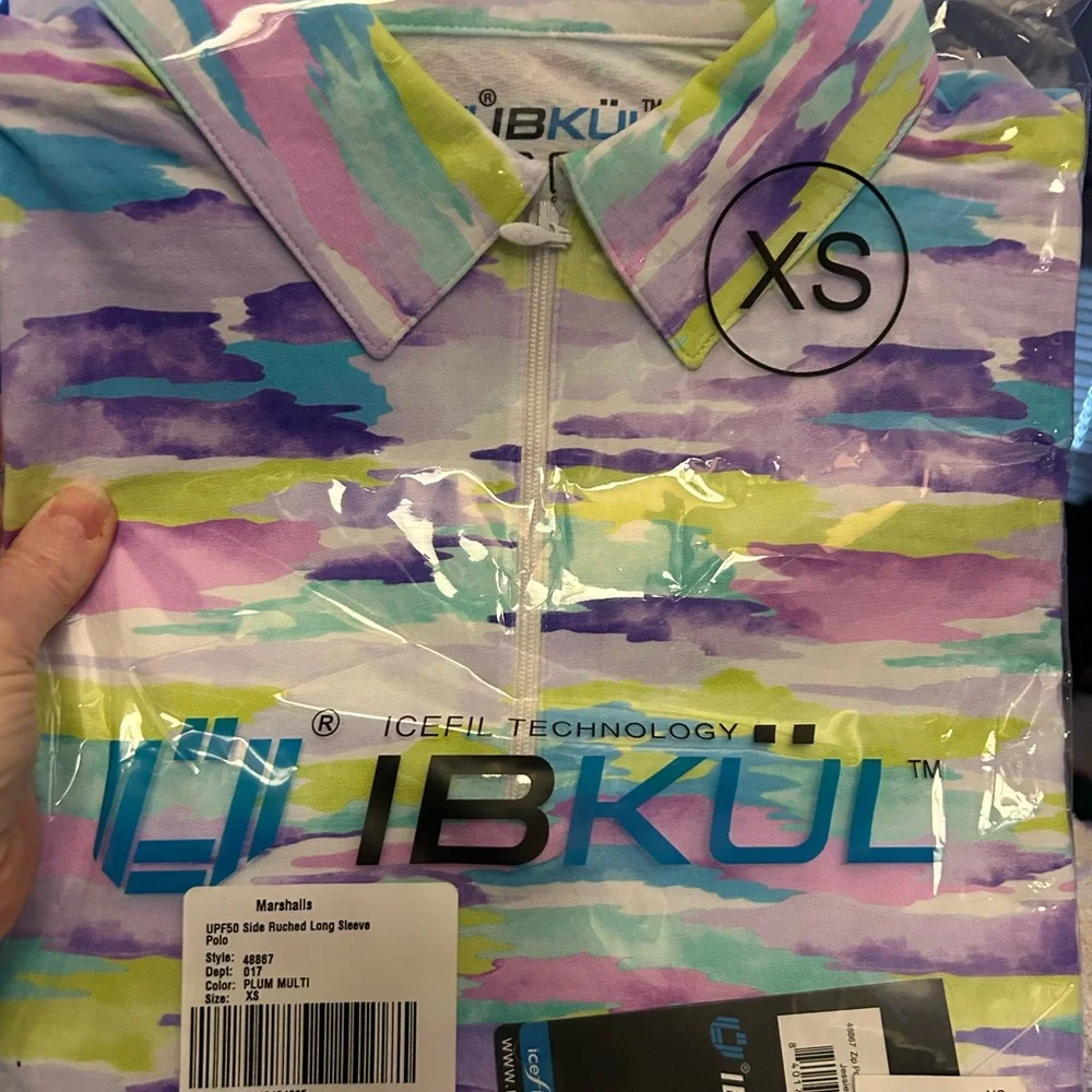 New IBKUL Icefil Golf 1/4 Zip Mock Top - Picture 9 of 9